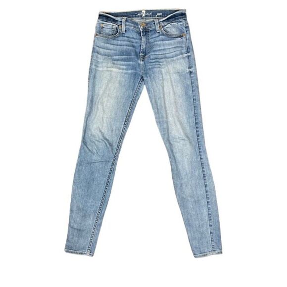 7 for All Mankind Women's Jive Jeans Medium Wash Light Thigh Size Slim 27 - Picture 1 of 9